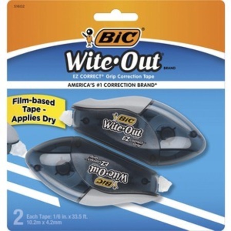 BIC Tape, Correction, Ezgrip, 2PK BICWOECGP21